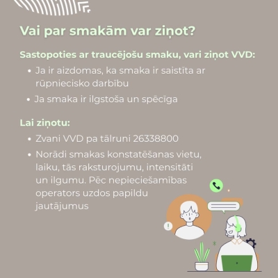 Vai var ziņot par smakām?