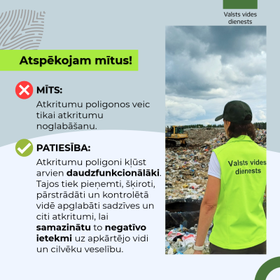 Mīts: Atkritumu poligonos veic tikai atkritumu noglabāšanu.