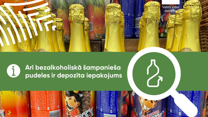 Arī bezalkoholiskā šampanieša pudeles ir depozīta iepakojums