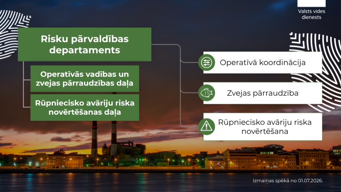 VVD stiprina spēju operatīvi reaģēt uz vides riskiem, izveidojot Risku pārvaldības departamentu