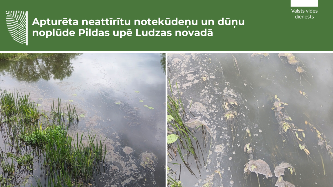 VVD: apturēta neattīrītu notekūdeņu un dūņu noplūde Pildas upē Ludzas novadā