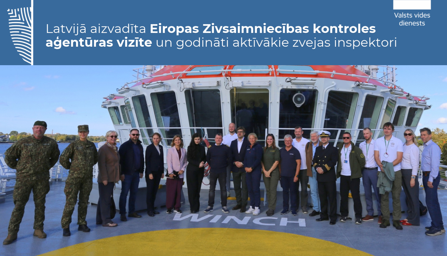 Latvijā aizvadīta Eiropas Zivsaimniecības kontroles aģentūras vizīte un godināti aktīvākie zvejas inspektori