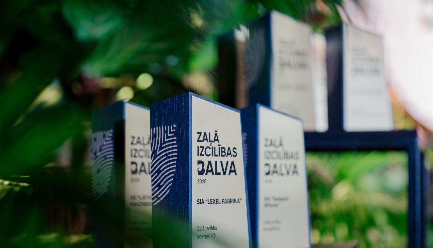 Valsts vides dienests godina astoņus gada balvas vides aizsardzībā “Zaļā izcilība” laureātus  (bilde ar balvām)