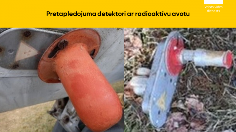Pretapledojuma detektori ar radioaktīvu avotu
