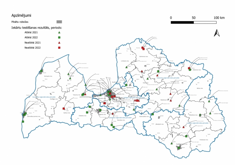 Sadedzināšanas iekārtu testēšanas karte (2021. un 2022. gads)