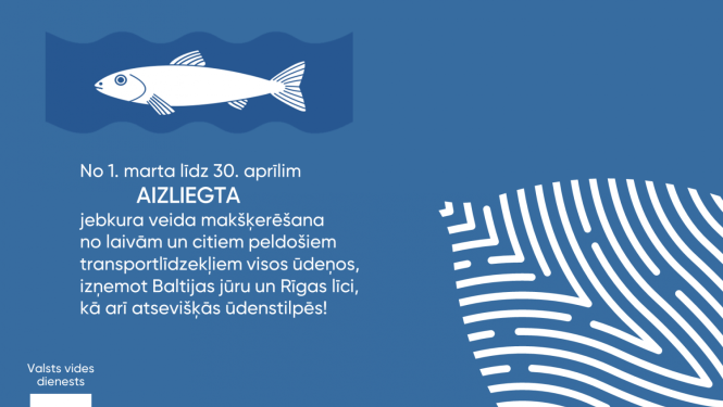 No 1. marta spēkā stājas divu mēnešu makšķerēšanas liegums no laivām, kanālos un caurtecēs