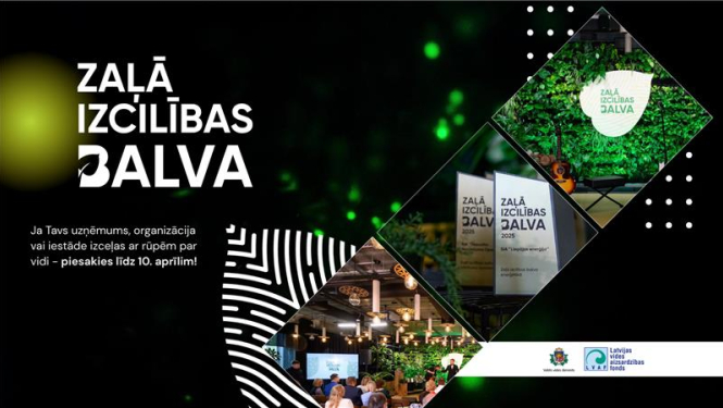 Uzņēmumi aicināti pretendēt uz balvu “Zaļā izcilība 2026”, godinot videi draudzīgu domāšanu un atbildīgu rīcību