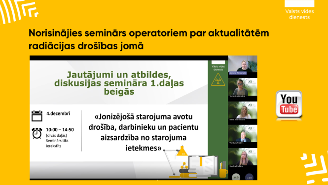 Norisinājies seminārs operatoriem par aktualitātēm radiācijas drošības jomā 