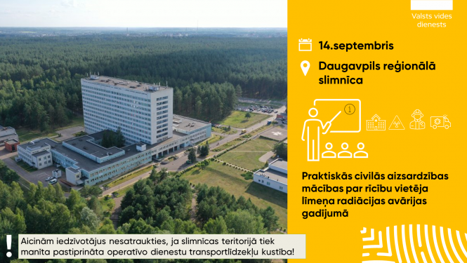 Daugavpilī notiks praktiskās civilās aizsardzības mācības par rīcību vietēja līmeņa radiācijas avārijas gadījumā