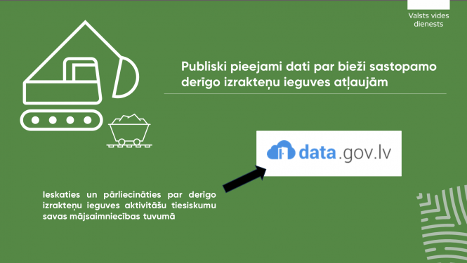 VVD publicē bieži sastopamo derīgo izrakteņu ieguves atļauju datus atvērto datu formātā