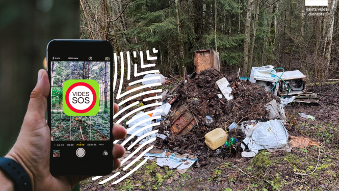 Iedzīvotāji turpina ziņot par vides piegružošanu mobilajā lietotnē “Vides SOS”