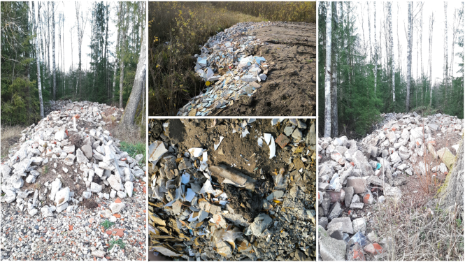Ar sabiedrības iesaisti VVD turpina atklāt nelikumīgas būvniecības atkritumu uzglabāšanas vietas