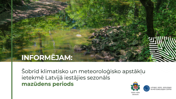 Latvijas upēs šopavasar zemāks ūdens līmenis - VVD un LVĢMC skaidro situāciju 