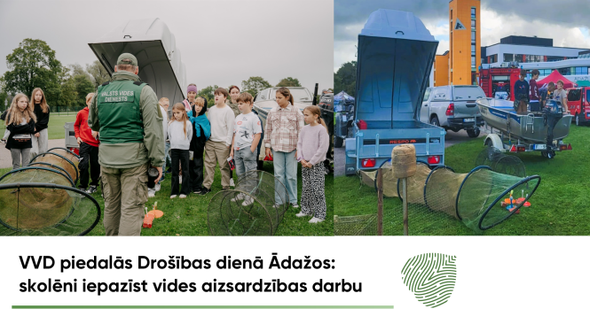 VVD piedalās Drošības dienā Ādažos: skolēni iepazīst vides aizsardzības darbu