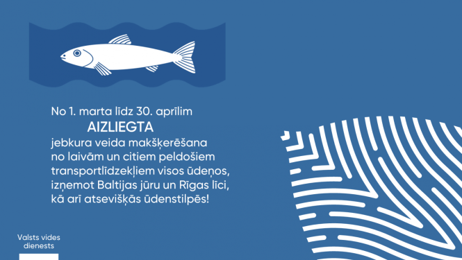 No 1. marta spēkā stājas divu mēnešu makšķerēšanas liegums no laivām, kanālos un caurtecēs