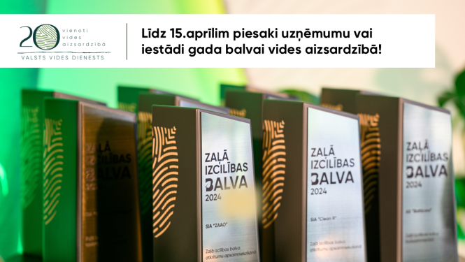 Svinot 20 gadu jubileju, VVD aicina uzņēmumus pieteikties balvai “Zaļā izcilība 2025” par ieguldījumu vides aizsardzībā!