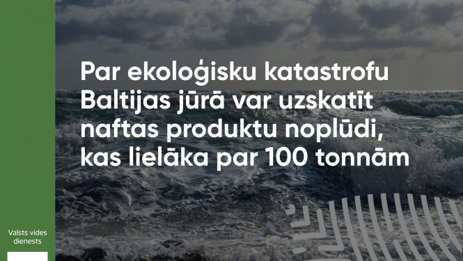 Baltijas jūras skats ar uzrakstītu tekstu