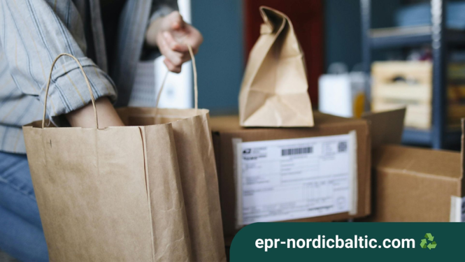 Foto ar cilvēku, kas velk ko ārā no maisa un fona ir vairākas kastes, saņemtie sūtījumi no intereneta mājas lapām