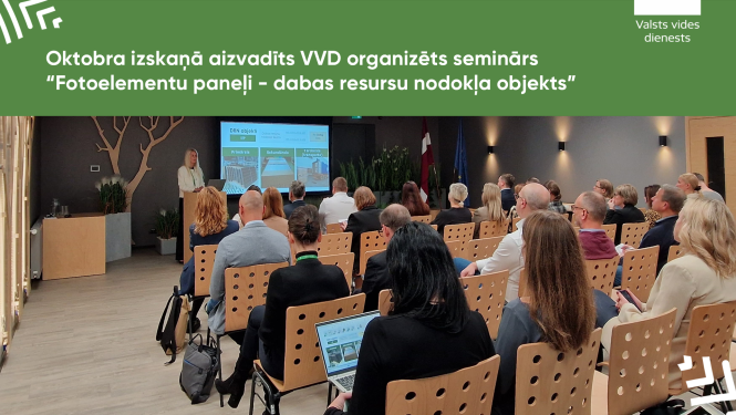Oktobra izskaņā aizvadīts VVD organizēts seminārs “Fotoelementu paneļi - dabas resursu nodokļa objekts”
