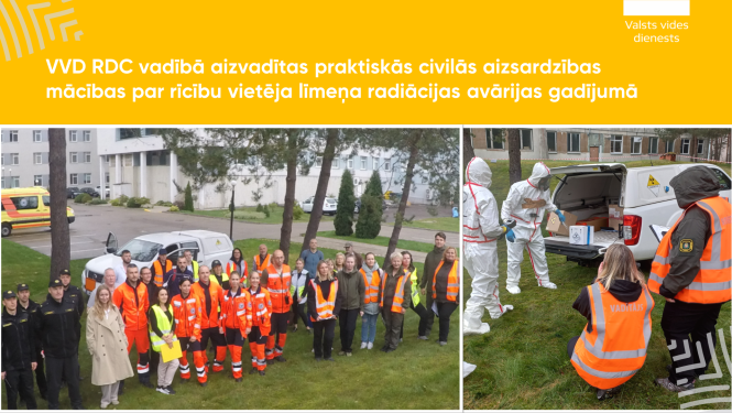VVD RDC vadībā aizvadītas praktiskās civilās aizsardzības mācības par rīcību vietēja līmeņa radiācijas avārijas gadījumā