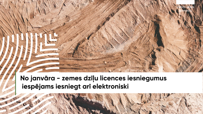 No janvāra - zemes dzīļu licences iesniegumus iespējams iesniegt arī elektroniski