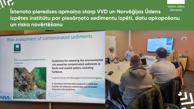 Īstenota pieredzes apmaiņa starp VVD un Norvēģijas Ūdens izpētes institūtu par piesārņoto sedimentu izpēti, datu apkopošanu un riska novērtēšanu