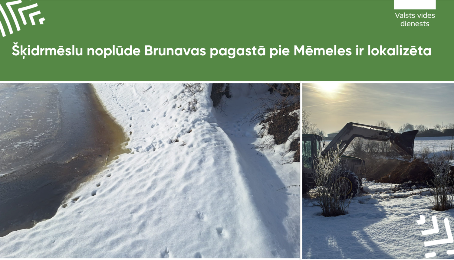 Šķidrmēslu noplūde Brunavas pagastā pie Mēmeles ir lokalizēta