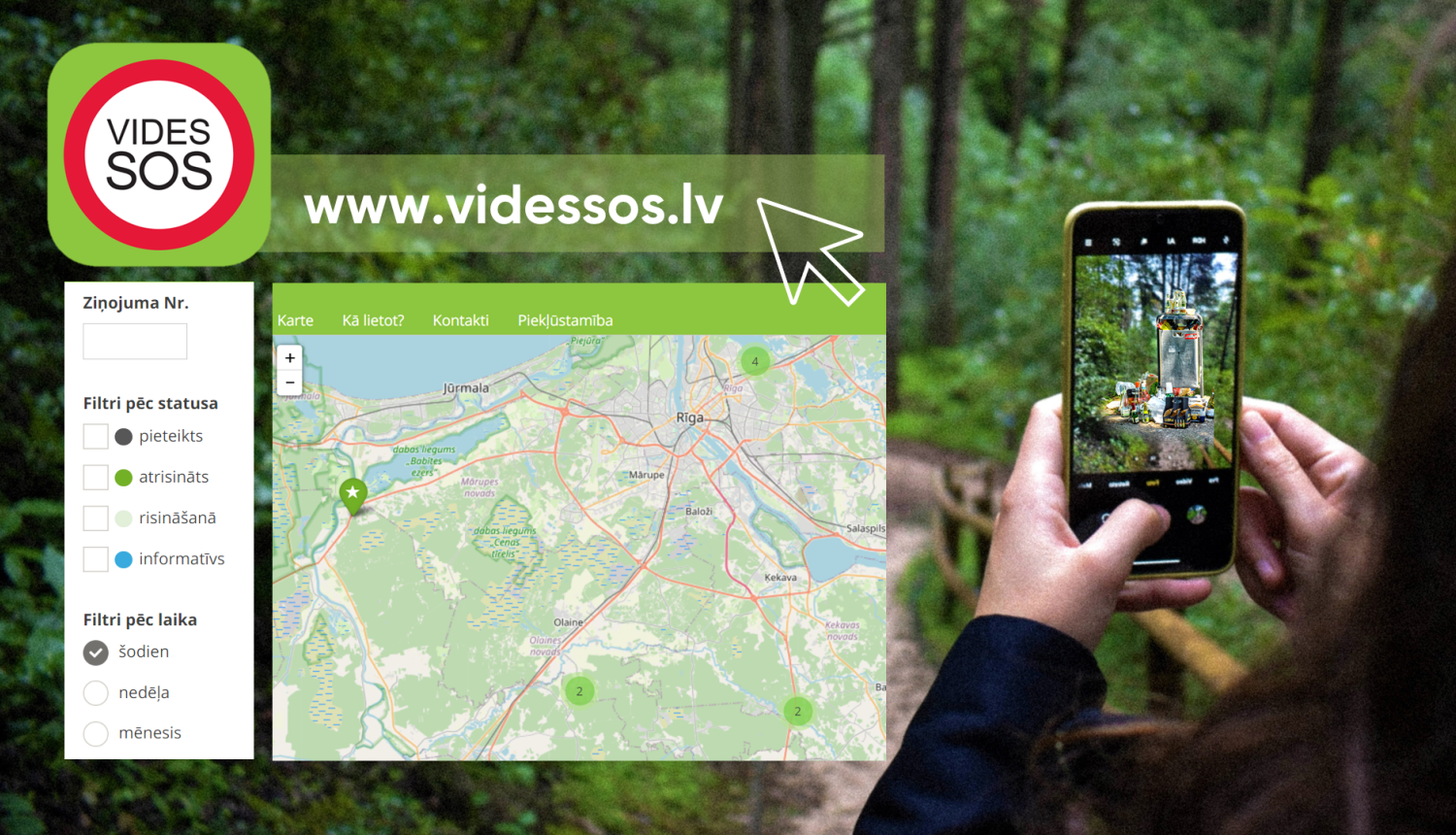 Iedzīvotāji Vides SOS lietotnē šogad ziņojuši jau 3000 reizes 