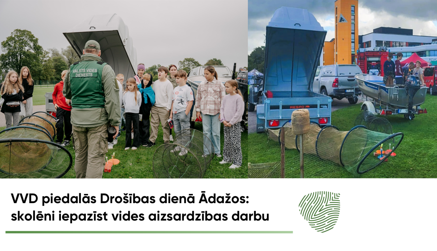VVD piedalās Drošības dienā Ādažos: skolēni iepazīst vides aizsardzības darbu